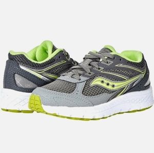 Saucony Boy's Cohesion 14 LTT GR/CITRON Running Sneaker Shoe Size 11 1/2 W